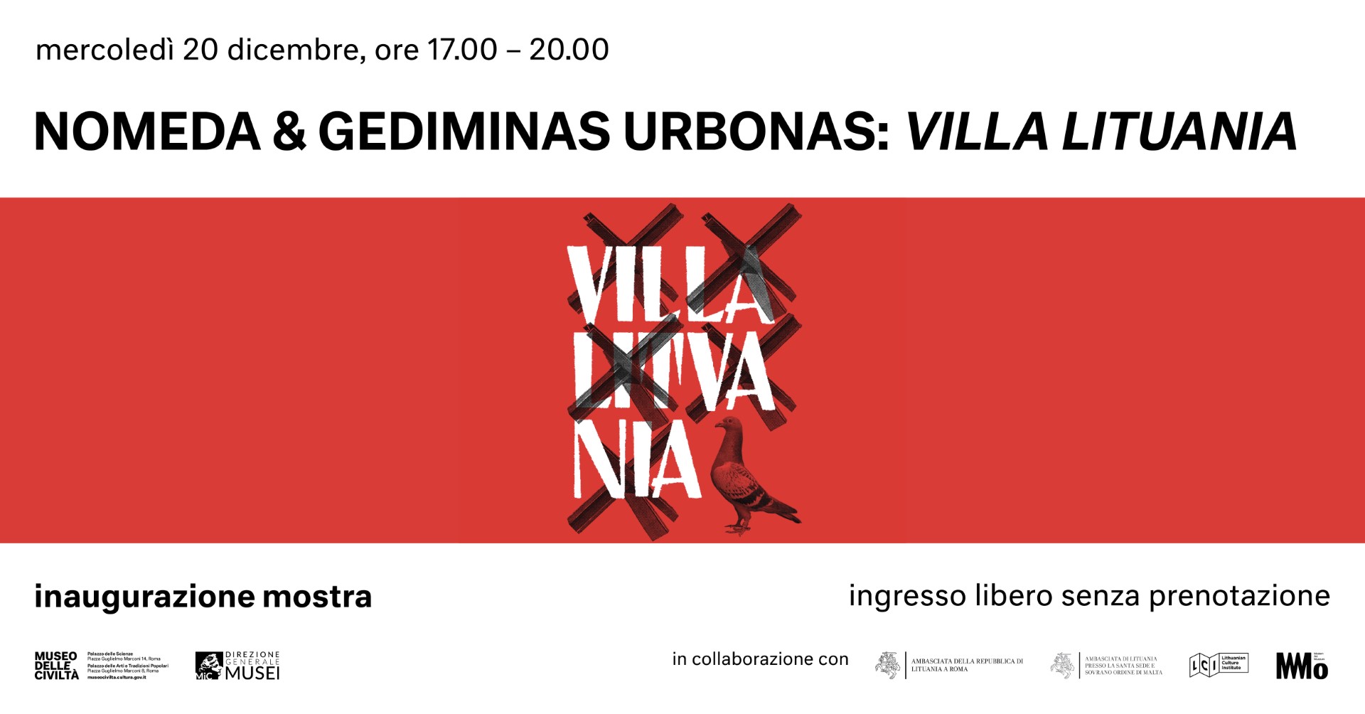 Inaugurazione al Museo delle Civiltà della mostra Villa Lituania degli artisti Nomeda & Gediminas Urbonas